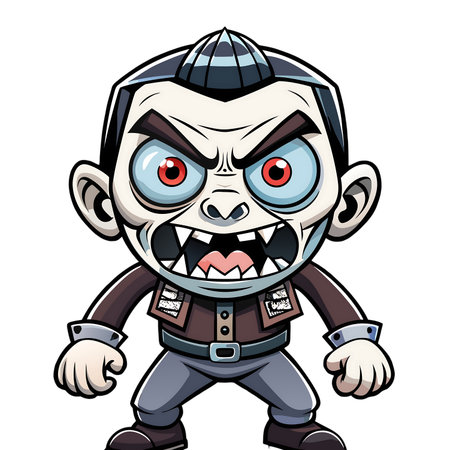 Cute cat isolated on white background. Cartoon style. Vector illustration.の素材