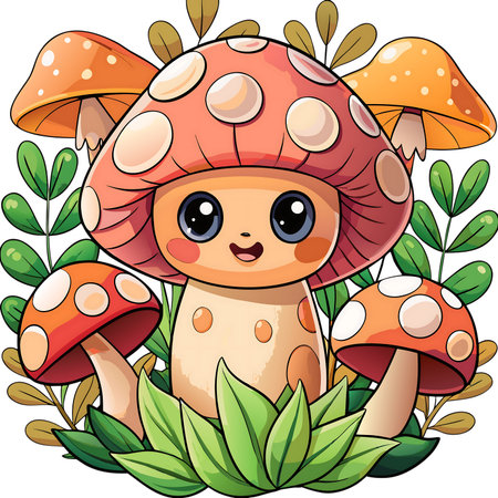 Cute chameleon cartoon on white background. Vector illustration.の素材