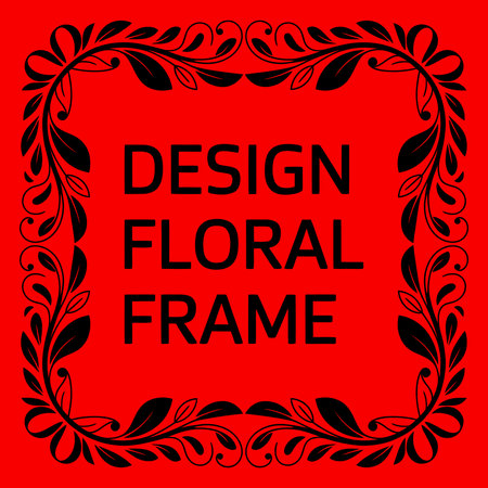 Design floral frame. Floral decorative border. Elegant element for designのイラスト素材
