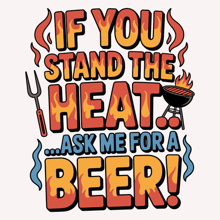 I can't stay at the beach, but I will grill it. Hand drawn lettering. Vector illustration.のイラスト素材