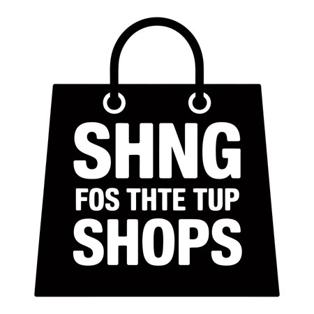 Shopping for the shop black stamp on white background. Sign, label, stickerのイラスト素材