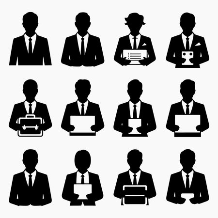 Businessman icons set. Businessman icons set. Businessman iconsのイラスト素材