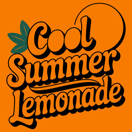 Hand drawn typography poster. Good summer lemonade. Vector illustration.のイラスト素材