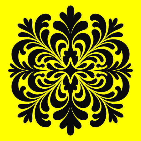 Oriental vector pattern with arabesques and floral elements. Traditional classic ornamentのイラスト素材