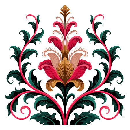 Vector vintage baroque ornament. Retro pattern antique style acanthusのイラスト素材