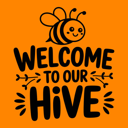 Welcome to the house. Sticker for social media content. Vector illustrationのイラスト素材