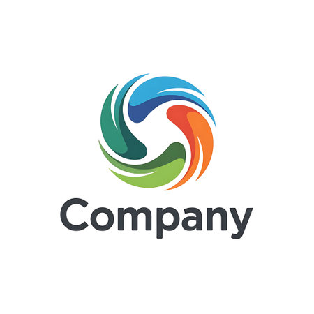 company logo icon element template vector illustration design colored blue red orange greenの素材