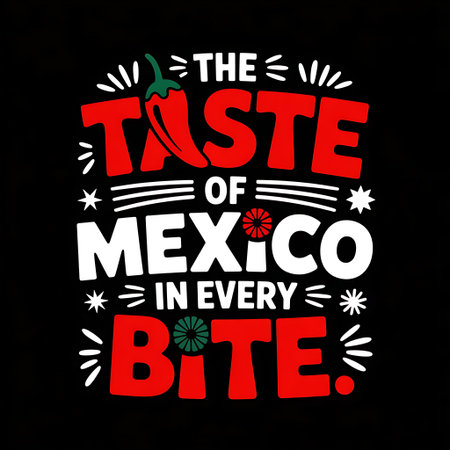 It's time to mexico, mexico lettering, vector illustrationの素材