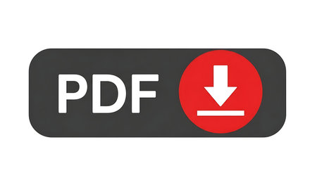 Illustration of a Pdf download button on a white background.の素材