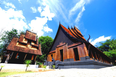 Thailand building in  vintage style