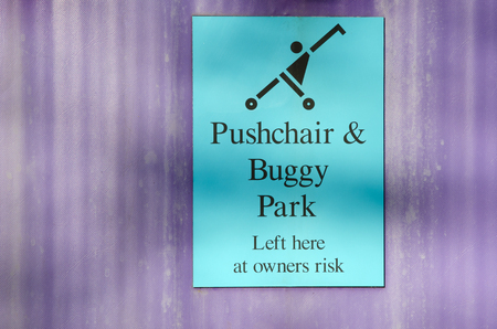 Pushchair and buggy park signの写真素材