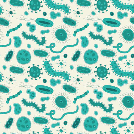 Bacteria / Germs repeat patternのイラスト素材