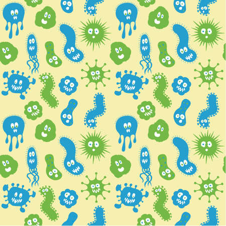 Bacteria / Germs repeat patternのイラスト素材