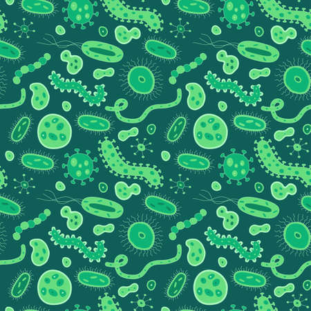 Bacteria / Germs repeat patternのイラスト素材