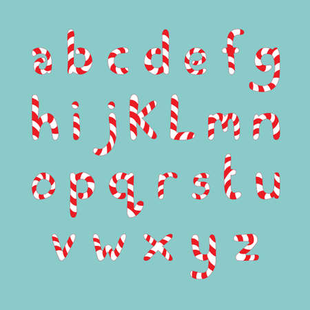 Candy Cane Lettersのイラスト素材