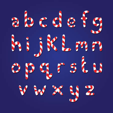 Candy Cane Lettersのイラスト素材