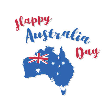 Happy Australia Day Logo / icon - Vector illustrationのイラスト素材