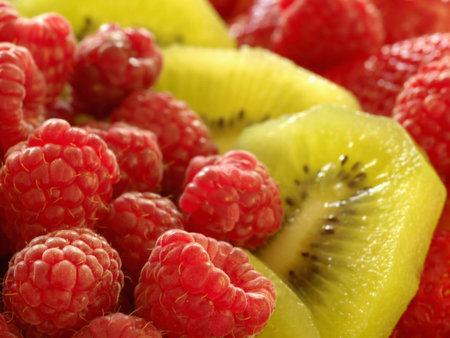 Kiwi and Raspberries