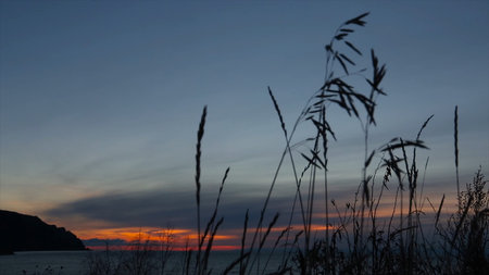 Travel on Lake Baikal, natureの写真素材