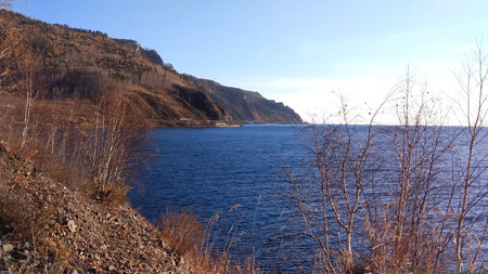 Travel on Lake Baikal, natureの写真素材