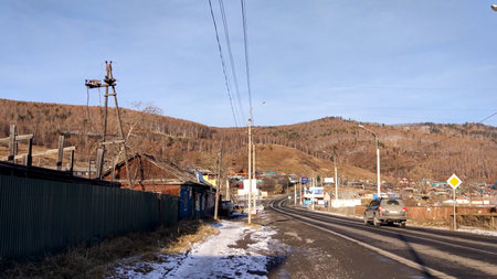 Travel on Lake Baikal, natureの写真素材