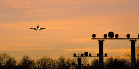 plane wants land in a orange air corridor