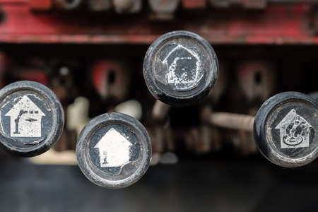 hand actuation of building vehiclesの写真素材