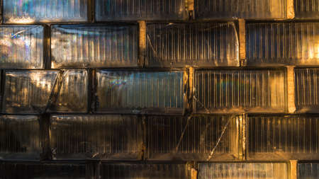 glass block with reflectionの写真素材