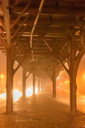 under a old elevated railwayの写真素材