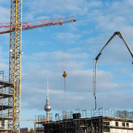 The construction sites of the capital Berlinの写真素材