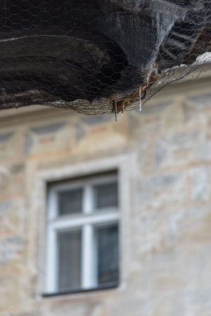 The stalactites hang from the roof and drip
