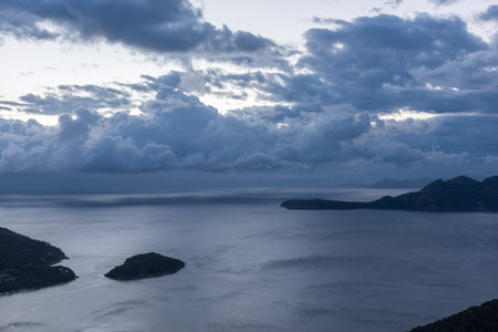 On the mountains in the east of the island of Majorcaの写真素材