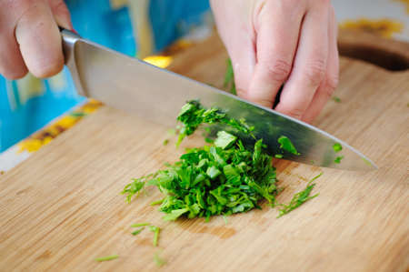 Salad preparation women, person, people, kitchen, meal, brightlyの写真素材