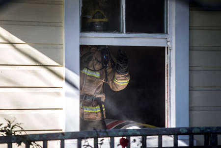 PHOTO: Andy Jackson Photographer.  House fire in Taranaki New Zealand.のeditorial素材
