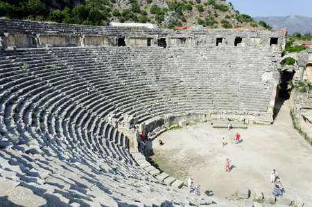 ancient greek theatre at Myra in southern Turkeyのeditorial素材