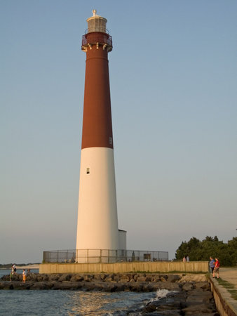 This is a shot of the Barnegat Lighthouse along the Jersey shore.の写真素材