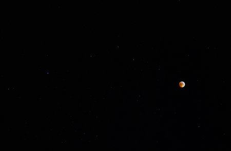 The Moon during the Winter equinox and lunar eclipse on December 21, 2010.