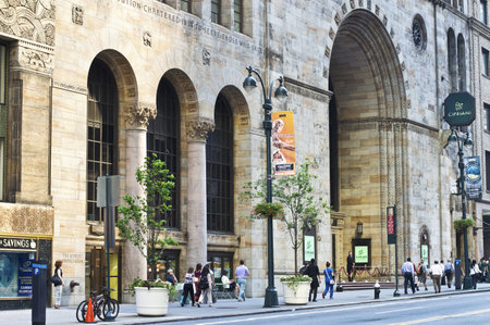 NEW YORK - MAY 21: Classic Roman style architecture of The Bowery Savings on May 21 2013 in...
