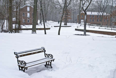 A Winter view of Historic Allaire Village in New Jersey.のeditorial素材