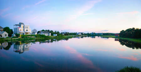 The inlet in Centerville at sunset at Cape Cod in Massachusetts のeditorial素材