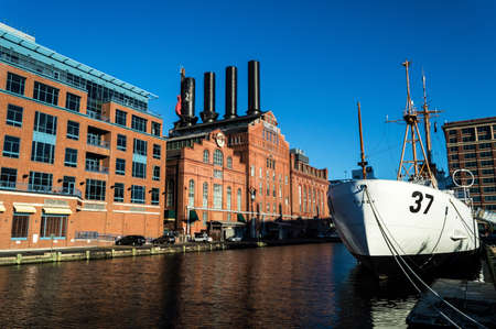 BALTIMORE, MARYLAND-SEPTEMBER 27-The USCGC Taney in the Inner Harbor on September 27 2014 in Baltimore Maryland. The Coast Guard Cutter Taney was the last ship floating after the attack on Pearl Harbor.のeditorial素材
