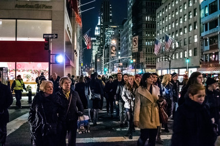 NEW YORK-NOVEMBER 30: A crowded Fifth Ave. during the holidays on November 30, 2012 in New York...