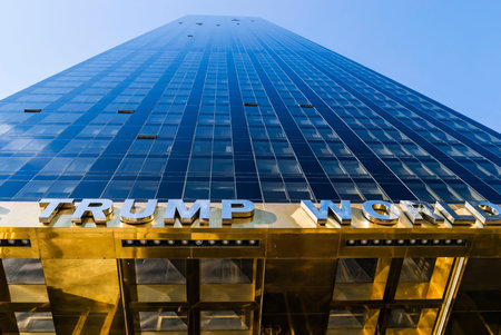 NEW YORK-NOVEMBER 24 - Looking up at the Trump World Tower on  November 24 2011 in New York City.のeditorial素材