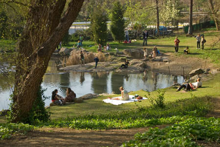 Central Park on a nice Spring Day in New York Cityのeditorial素材