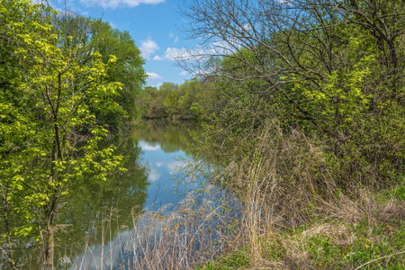 A Spring view of Darby Creek in Tinicum Township in Easter Pennsylvania.
