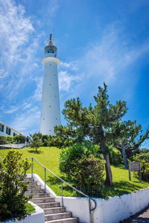 A scenic view of the Gibbs Hill Lighthouse in Southampton Parish, Bermuda.の写真素材