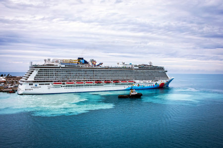 KINGS WHARF,BERMUDA, MAY 25 - The Norwegian Breakaway cruise ship docked at the Royal Naval Dockyard...
