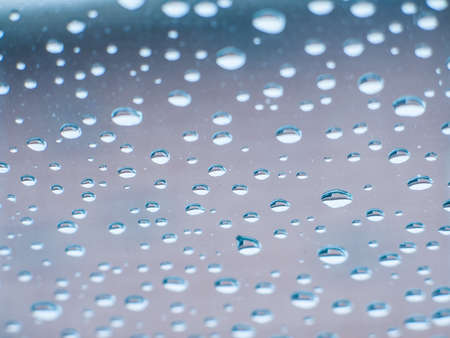 Neutral blue water droplets background image.の写真素材