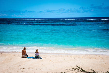 ST.GEORGE'S, BERMUDA, MAY 27 - Peaceful secluded beaches all along the North shore near St. George's Island on May 27 2016 in Bermuda.のeditorial素材