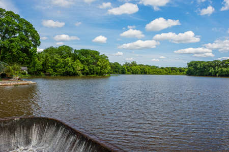 Scenic Conines Mill Pond in historic Allentown New Jersey.の写真素材